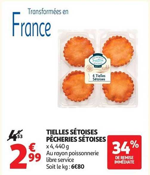 TIELLES SÉTOISES PÊCHERIES SÉTOISES x 4, 440 g