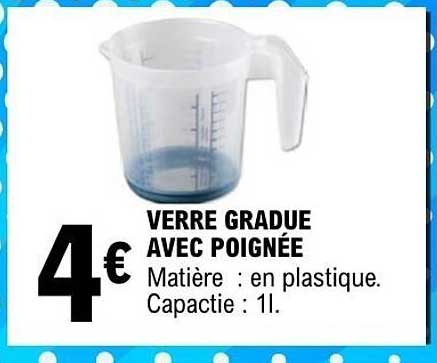VERRE GRADUE AVEC POIGNEE