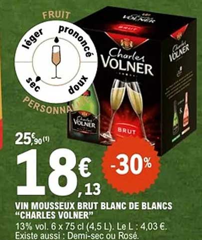 VIN MOUSSEUX BRUT BLANC DE BLANCS “CHARLES VOLNER”