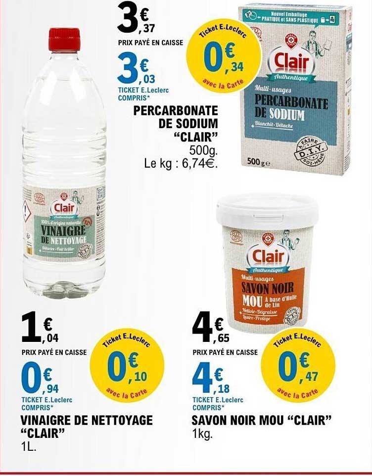 VINAIGRE DE NETTOYAGE “CLAIR” 1L.