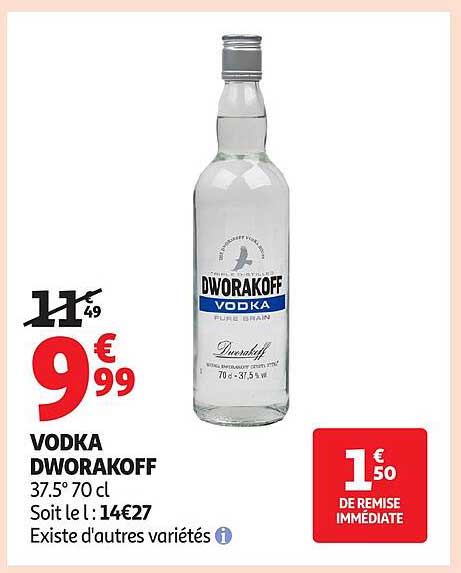VODKA DWORAKOFF 37.5° 70 cl