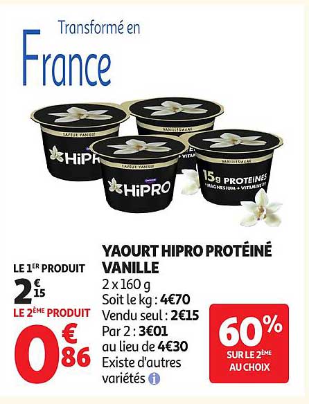 YAOURT HIPRO PROTÉINÉ VANILLE