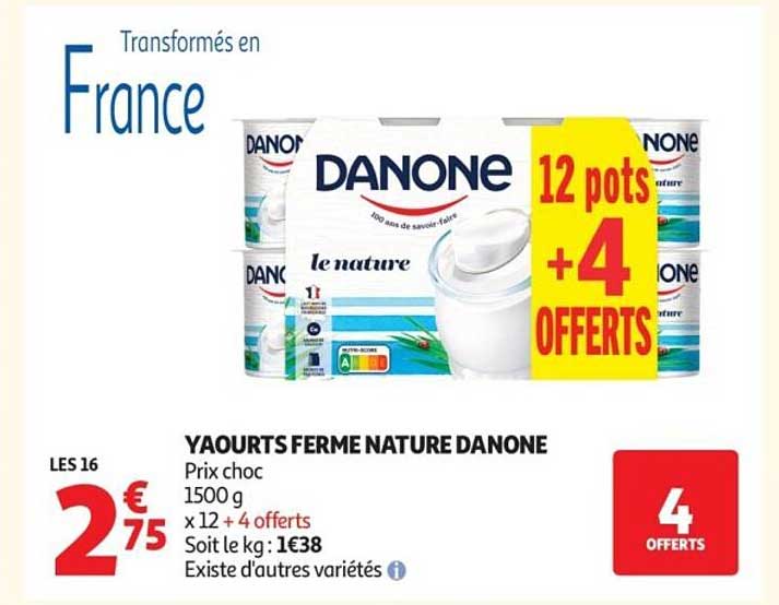 YAOURTS FERME NATURE DANONE