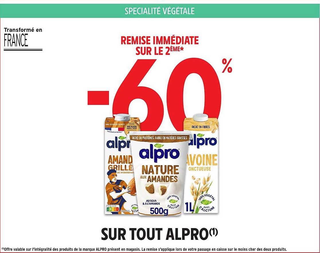 -60% sur le 2ème produit Alpro