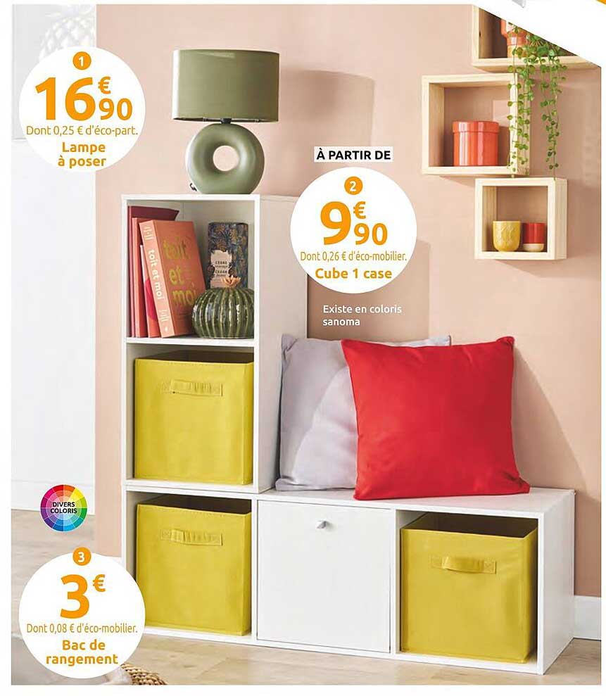 À PARTIR DE 9€90 Cube 1 case