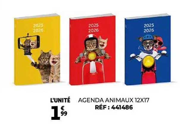 AGENDA ANIMAUX 12X17