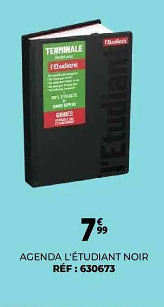 AGENDA L'ÉTUDIANT NOIR