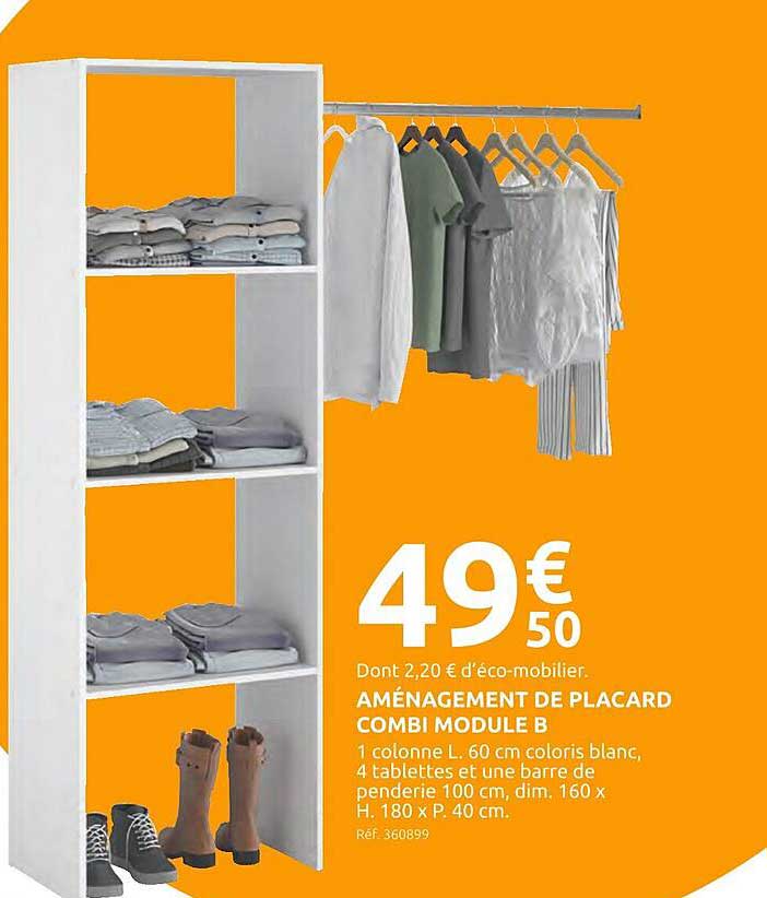 AMÉNAGEMENT DE PLACARD COMBI MODULE B