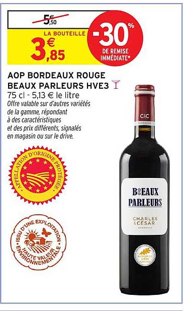 AOP BORDEAUX ROUGE BEAUX PARLEURS HVE3