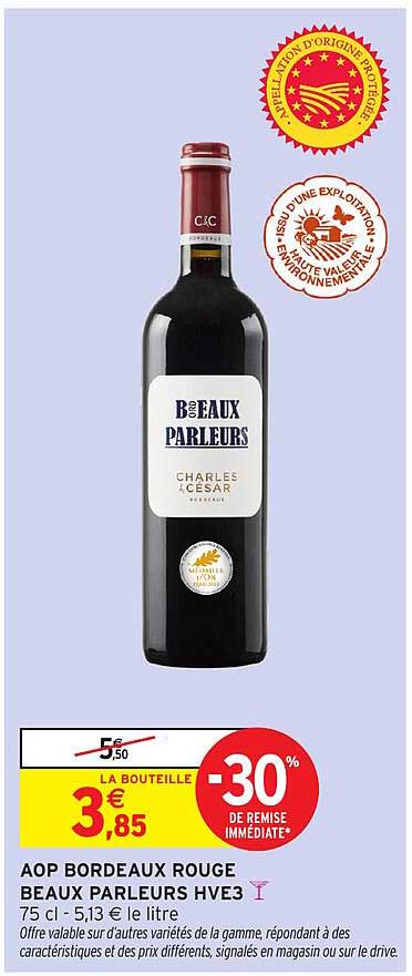 AOP BORDEAUX ROUGE BEAUX PARLEURS HVE3