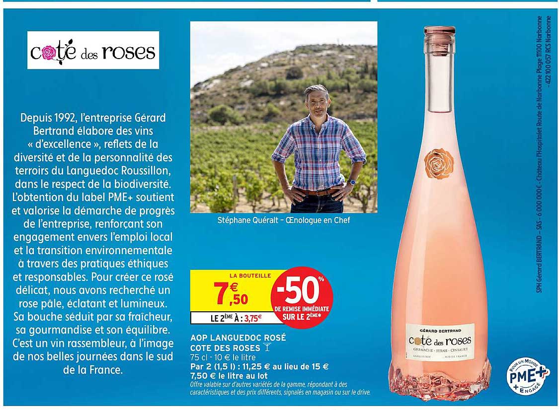 AOP LANGUEDOC ROSÉ COTE DES ROSES