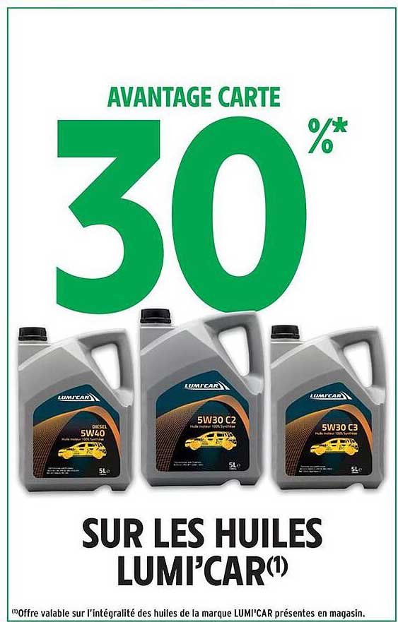 AVANTAGE CARTE 30 %