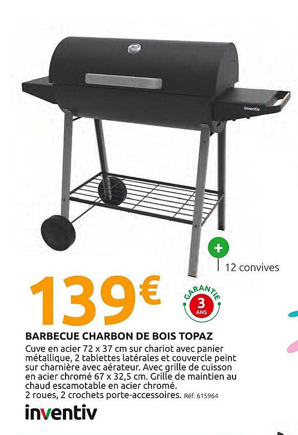 BARBECUE CHARBON DE BOIS TOPAZ