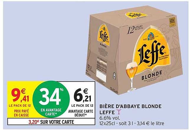 BIÈRE D'ABBAYE BLONDE LEFFE