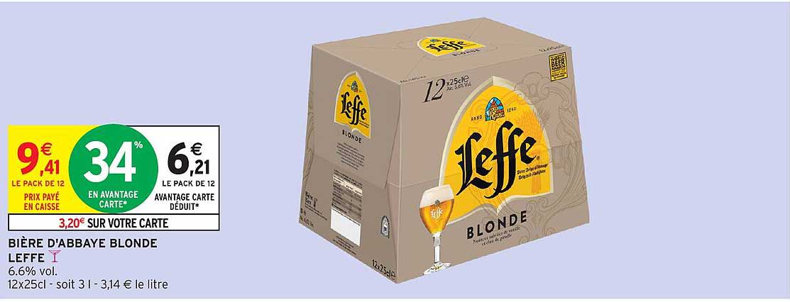 BIÈRE D'ABBAYE BLONDE LEFFE