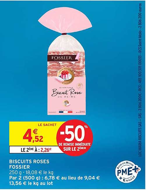 BISCUITS ROSES FOSSIER