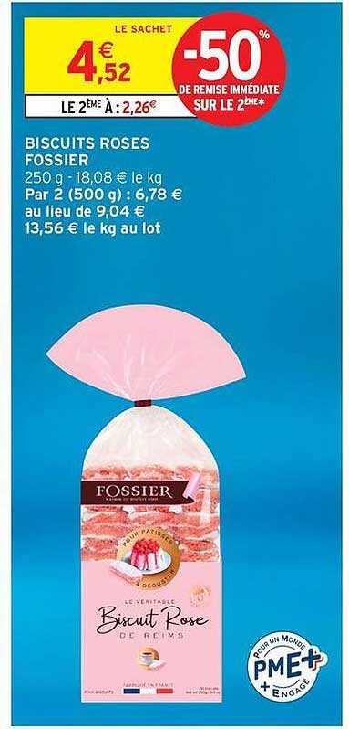 BISCUITS ROSES FOSSIER