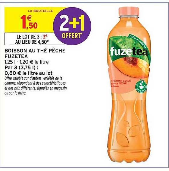 Boisson au thé pêche Fuzetea
