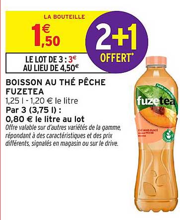 BOISSON AU THÉ PÊCHE FUZETEA