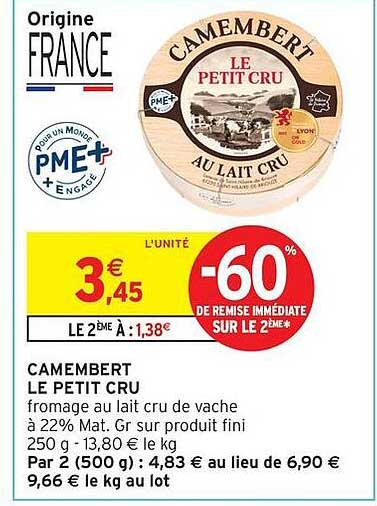 CAMEMBERT LE PETIT CRU AU LAIT CRU
