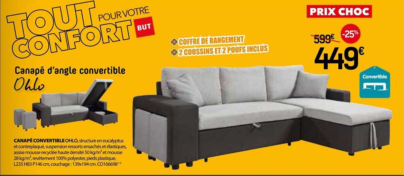 Canapé d'angle convertible Ohlo