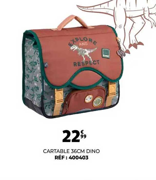 CARTABLE 36CM DINO