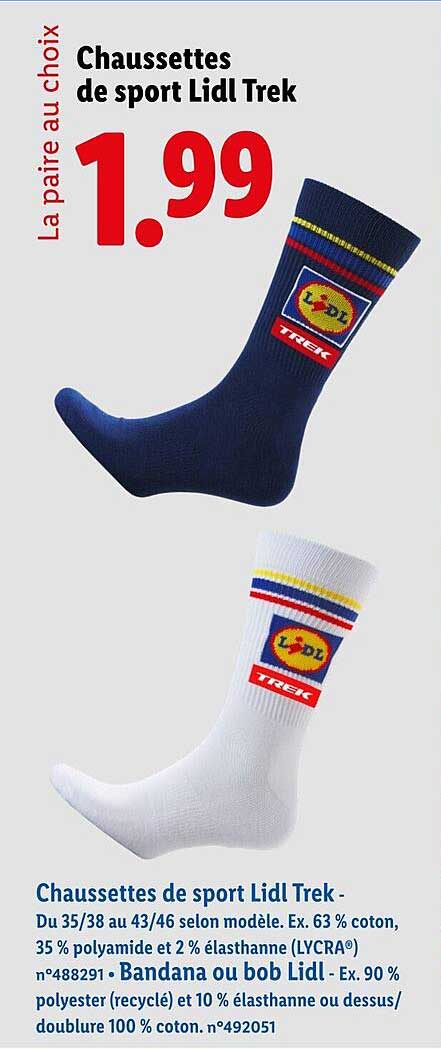 Chaussettes de sport Lidl Trek