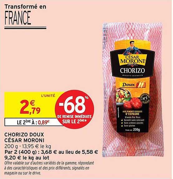 CHORIZO DOUX CÉSAR MORONI