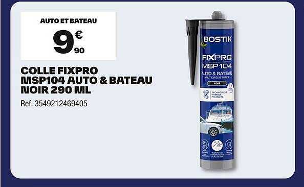 COLLE FIXPRO MSP104 AUTO & BATEAU NOIR 290 ML