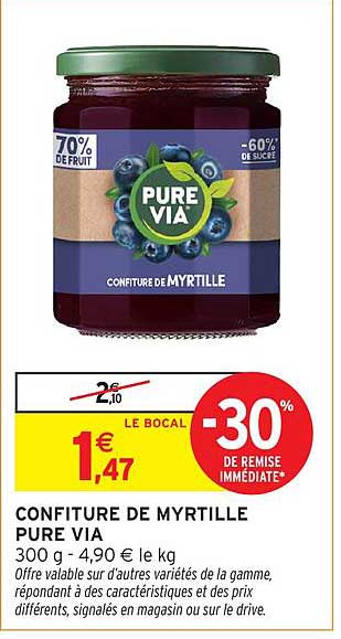CONFITURE DE MYRTILLE PURE VIA