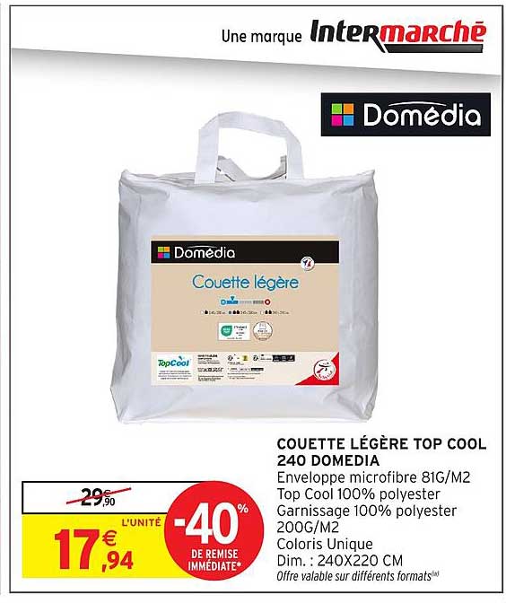 COUETTE LÉGÈRE TOP COOL 240 DOMEDIA