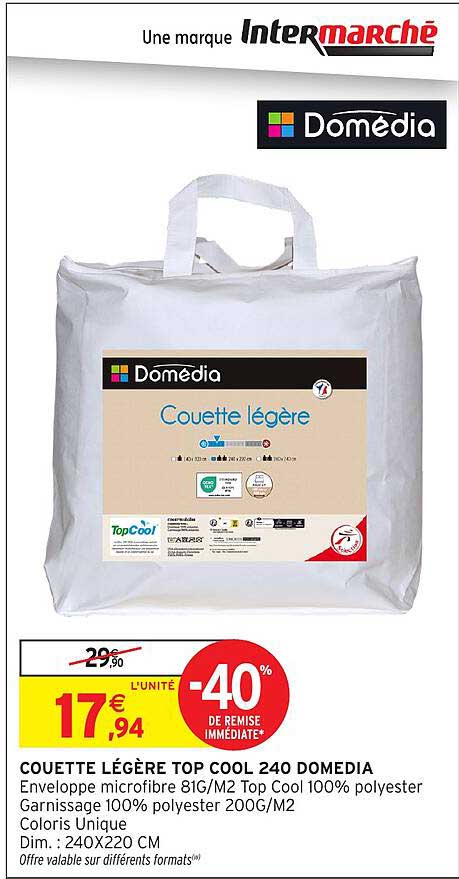 COUETTE LÉGÈRE TOP COOL 240 DOMEDIA