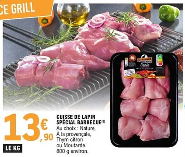 CUISSE DE LAPIN SPÉCIAL BARBECUE