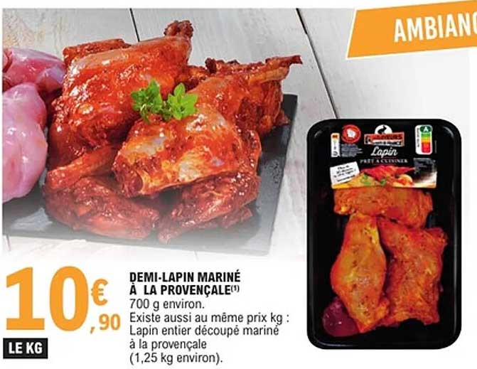 DEMI-LAPIN MARINÉ À LA PROVENCAL