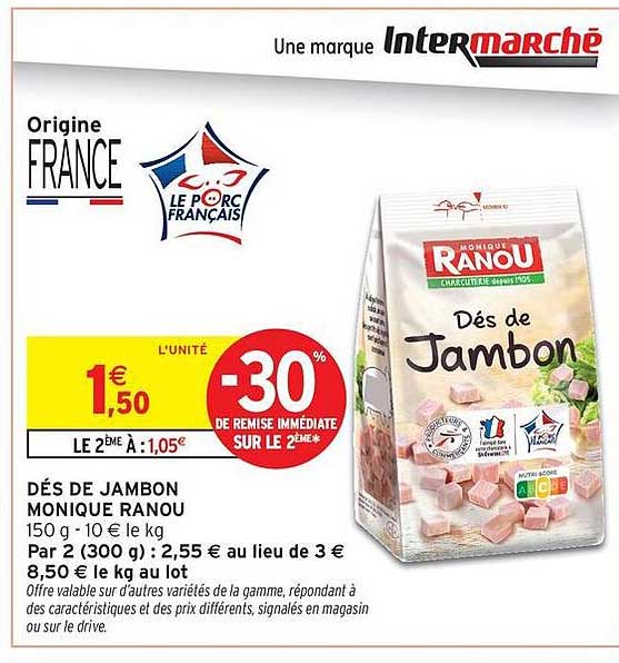 DÉS DE JAMBON MONIQUE RANOU