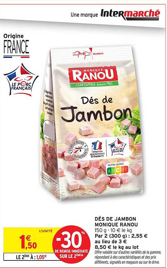 DÉS DE JAMBON MONIQUE RANOU