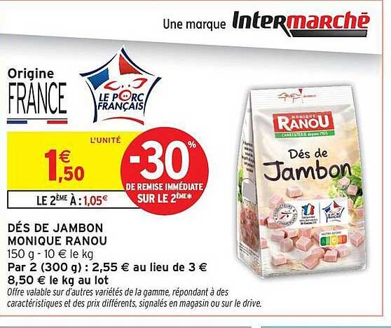 DÉS DE JAMBON MONIQUE RANOU