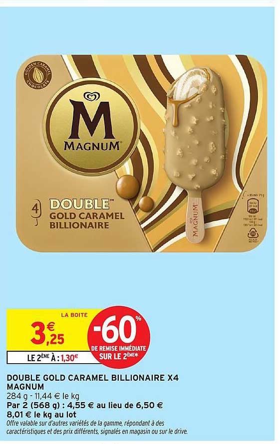 DOUBLE GOLD CARAMEL BILLIONAIRE X4 MAGNUM