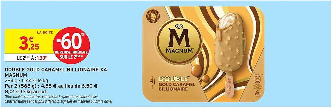 DOUBLE GOLD CARAMEL BILLIONAIRE X4 MAGNUM