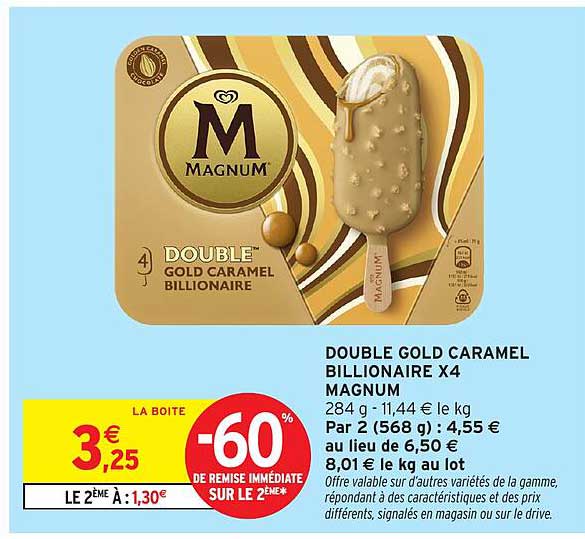 DOUBLE GOLD CARAMEL BILLIONAIRE X4 MAGNUM