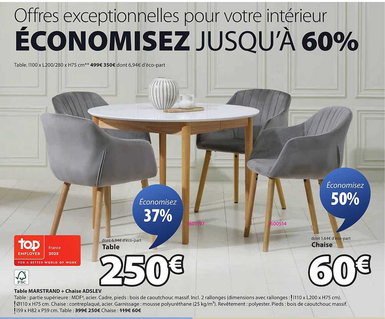 ÉCONOMISEZ JUSQU’À 60%