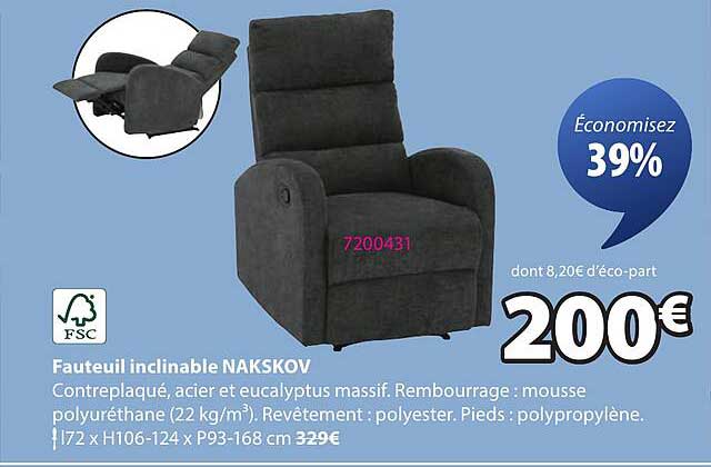 Fauteuil inclinable NAKSKOV