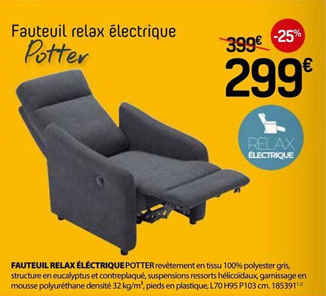 Fauteuil relax électrique Potter