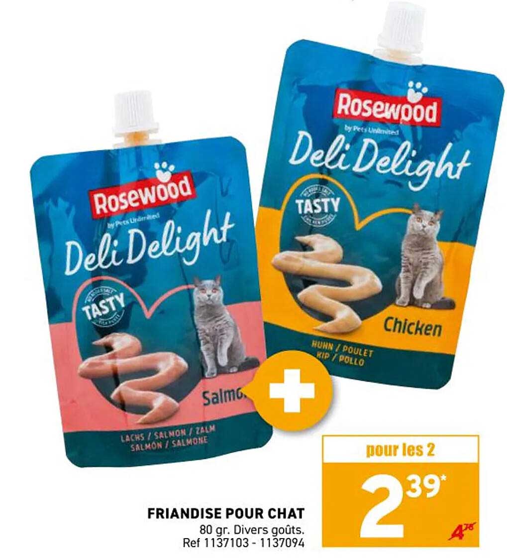 FRIANDISE POUR CHAT 80 gr. Divers goûts.