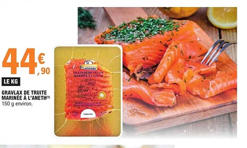 GRAVLAX DE TRUITE MARINE À L'ANETH