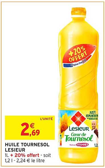 HUILE TOURNESOL LESIEUR