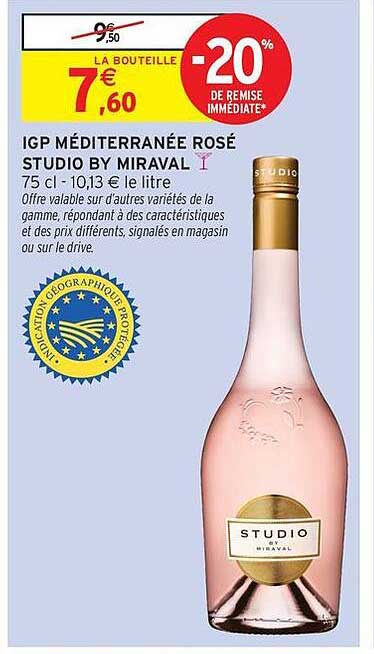 IGP MÉDITERRANÉE ROSÉ STUDIO BY MIRAVAL