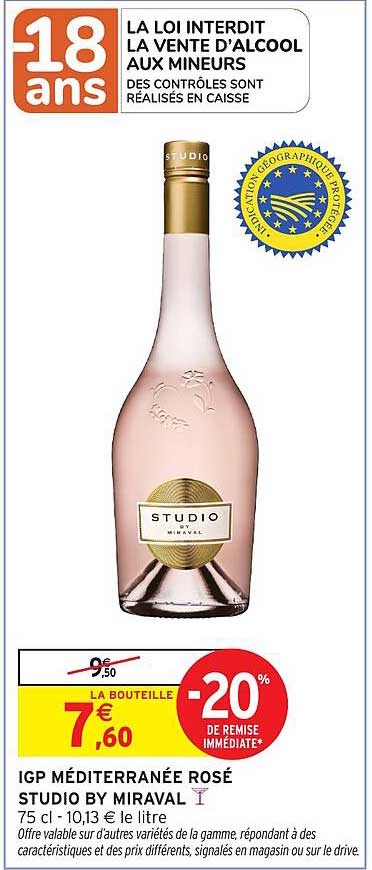 IGP MÉDITERRANÉE ROSÉ STUDIO BY MIRAVAL