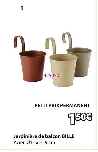Jardinière de balcon BILLE