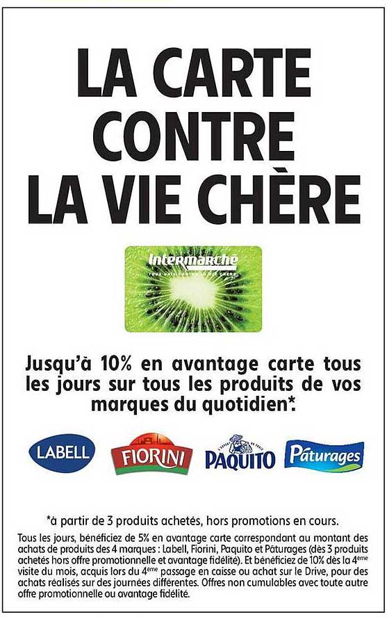 LA CARTE CONTRE LA VIE CHÈRE